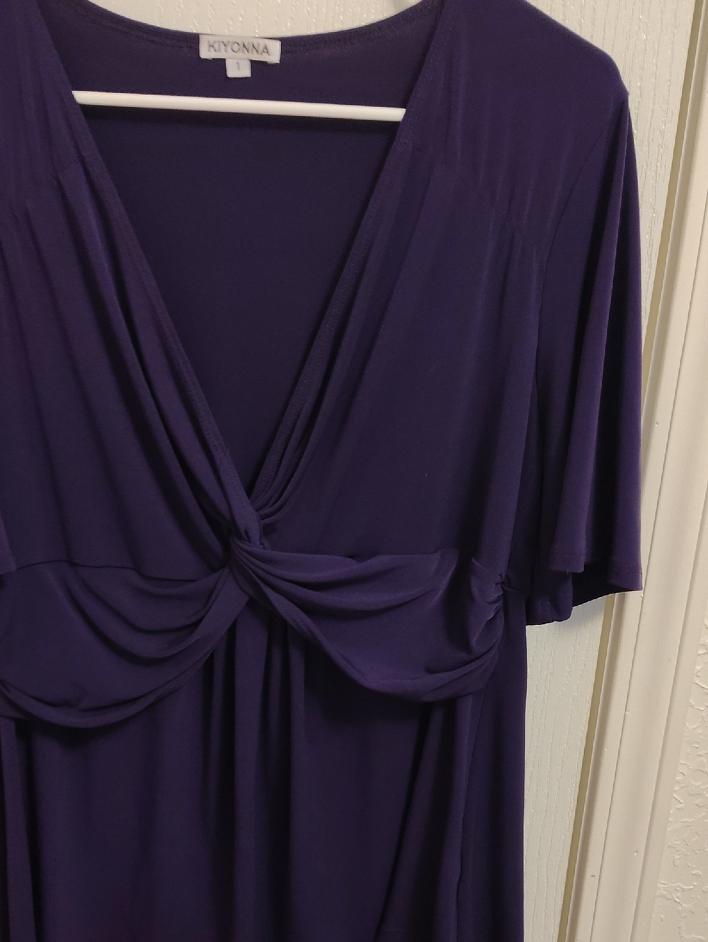 Kiyonna Deep Purple Twist-Knot blouse